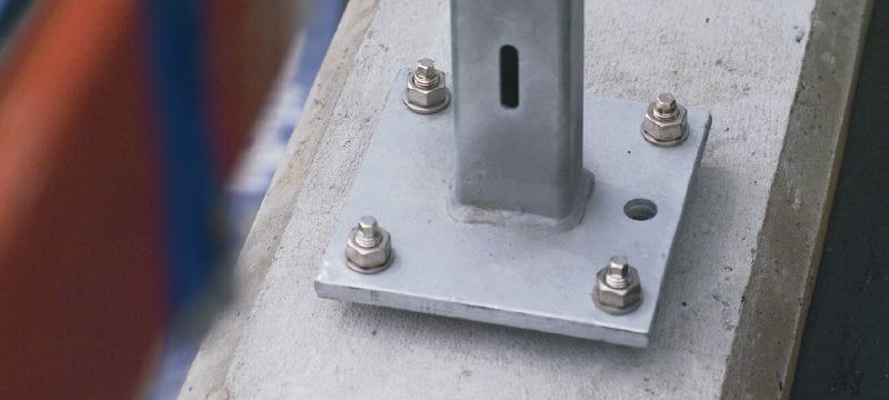 Ankru kapsel HVU-TZ Ülima toimivusega fooliumkapsel ankurdamiseks betoonis ja dünaamiliste koormustega Rakendused 1