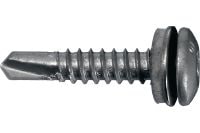 Isepuurivad metallikruvid S-MD 33 PSS Isepuuriv lapikpeaga kruvi (A4 roostevaba teras) 12 mm seibiga keskmise-jämeda metalli kinnitamiseks metalli külge (kuni 5,5 mm)