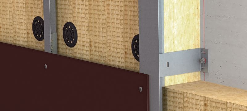 Kronstein FOX V M Mitmekülgne seinakronstein vihmatõkkega fassaadi alusmaterjalide paigaldamiseks Rakendused 1