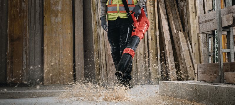 Akupuhur NBL 6-22 Võimas ehitusplatsipuhur prahi koristamiseks ja tööpindade ettevalmistamiseks (Nuroni akuplatvorm) Rakendused 1