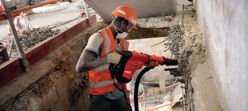 Tolmueemaldussüsteem TE DRS-Y Tolmueemaldussüsteem betooni puurimiseks ja meiseldamiseks Hilti puurvasara SDS Max (TE-Y) jaoks. Rakendused 1