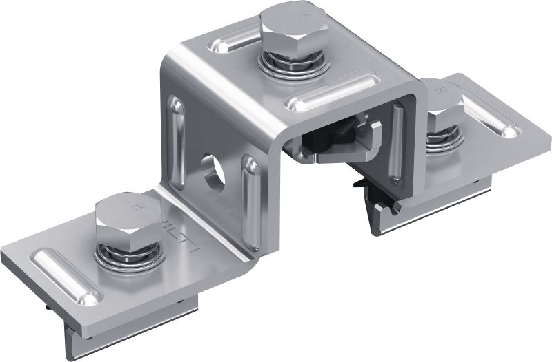 MT-CC-40/50 FL OC eelmonteeritud U-kinnitus Eelmonteeritud Fast-Lock mutri ja poldiga klamber MT-tugisiini siin-siinile ristühenduseks