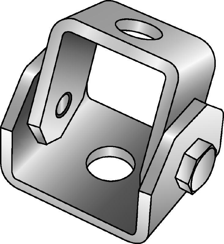 MQP-U-F Kuumtsingitud (HDG) pööratav element modulaarse tugisüsteemi ühendamiseks keermestatud vardaga