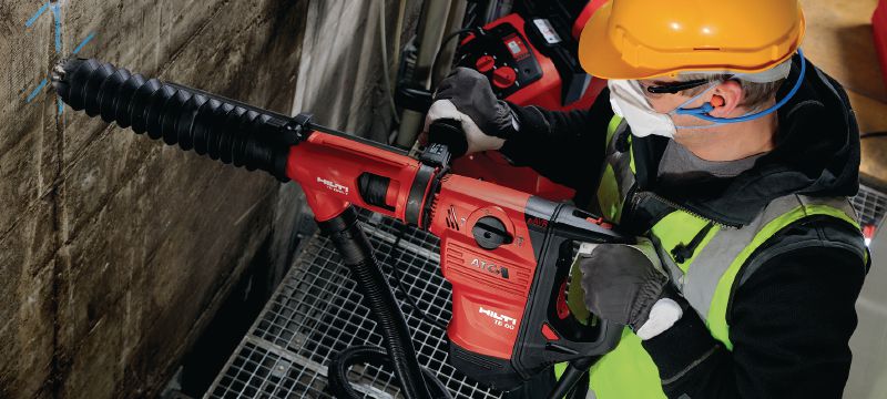 Tolmueemaldussüsteem TE DRS-Y Tolmueemaldussüsteem betooni puurimiseks ja meiseldamiseks Hilti puurvasara SDS Max (TE-Y) jaoks. Rakendused 1