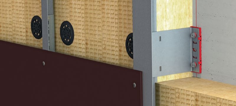 Kronstein FOX VI L Mitmekülgne seinakronstein vihmatõkkega fassaadi alusmaterjalide paigaldamiseks Rakendused 1