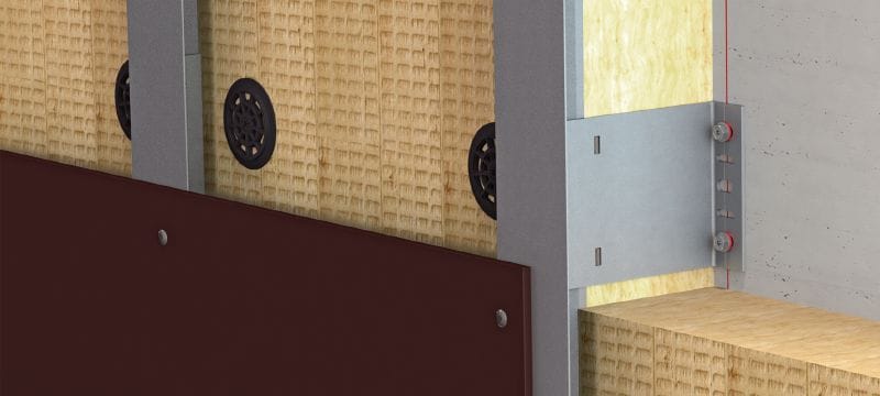 Kronstein FOX V L Mitmekülgne seinakronstein vihmatõkkega fassaadi alusmaterjalide paigaldamiseks Rakendused 1