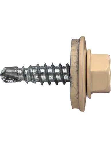 Värvitud isepuurivad kruvid S-MD 51 Z Värvitud isepuuriv kruvi (tsingitud süsinikteras) 16 mm seibiga õhukese metalli kinnitamiseks metalli külge (kuni 2,75 mm)