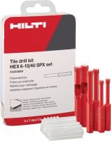 Tile drill bit HEX 6-10/40 SPX kompl. 