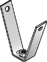 MF-TSH Tsingitud trapetsprofiili riputi keermesvarraste kinnitamiseks trapetsprofiilpleki külge.