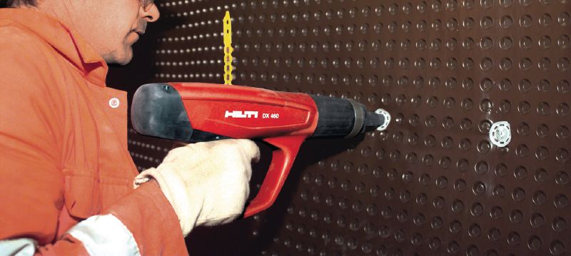 Pehme seib koos naelaga X-SW 60 Pehme seib eelpaigaldatud naelaga, hüdroisolatsioonikile kinnitamiseks betooni või müüritise külge Rakendused 1