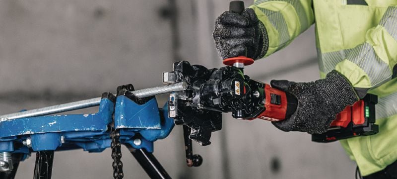 NRC 6-22 juhtmevaba armatuur lõikur Juhtmevaba armatuuri tasapinnaline lõikur väheste sädemetega külm lõikamine keermestatud varrastele ja (25mm / #8) armatuurile (Nuron akuplatvorm) Rakendused 1