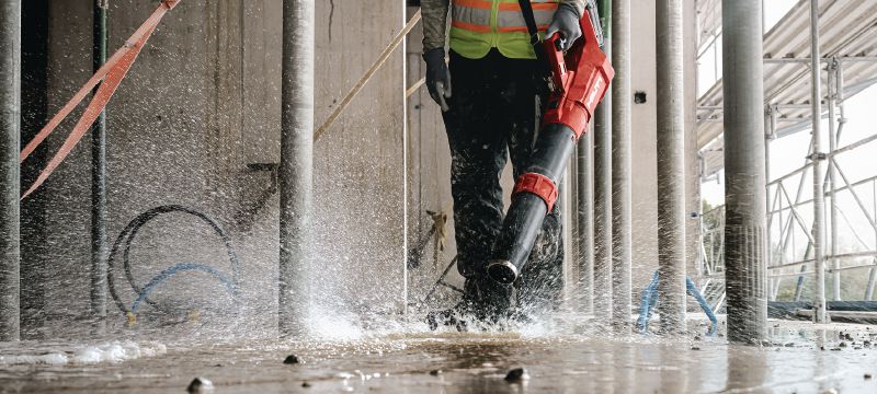 Akupuhur NBL 6-22 Võimas ehitusplatsipuhur prahi koristamiseks ja tööpindade ettevalmistamiseks (Nuroni akuplatvorm) Rakendused 1