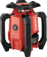 PR 400-22 kahekordse kaldega pöördlaserlood Tugeva korpusega automaatfunktsioonidega pöördlaserlood pika vahemaaga nivelleerimiseks, joondamiseks, ruutudeks jagamiseks ja kahekordse kalde mõõdistamiseks (Nuroni akuplatvorm)