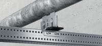 Keevitatav torukandur MP-PS Reguleeritav torukandur keevitatava toruliidesega 21–328 mm läbimõõduga torude kinnitamiseks erinevate alusmaterjalide külge mõõdukalt korrodeerivas keskkonnas Rakendused 1