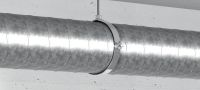 MV-PIF ventilatsioonitoru klamber Ventilatsioonitoru klamber heliisolatsiooni elemendi ja 1/2 või 3/4 ühenduspeaga M8/M10. Rakendused 1